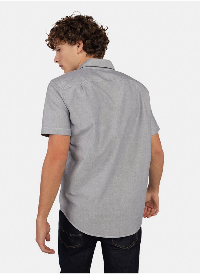 American Eagle AE Short-Sleeve Slim Fit Button-Up Shirt  - Image 4