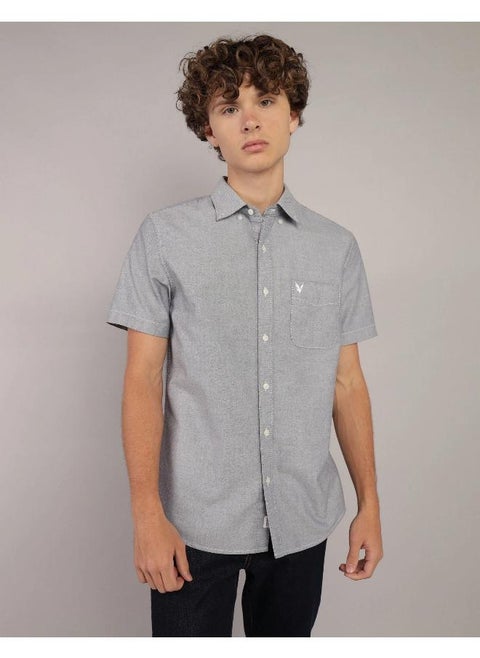 AE Short-Sleeve Slim Fit Button-Up Shirt