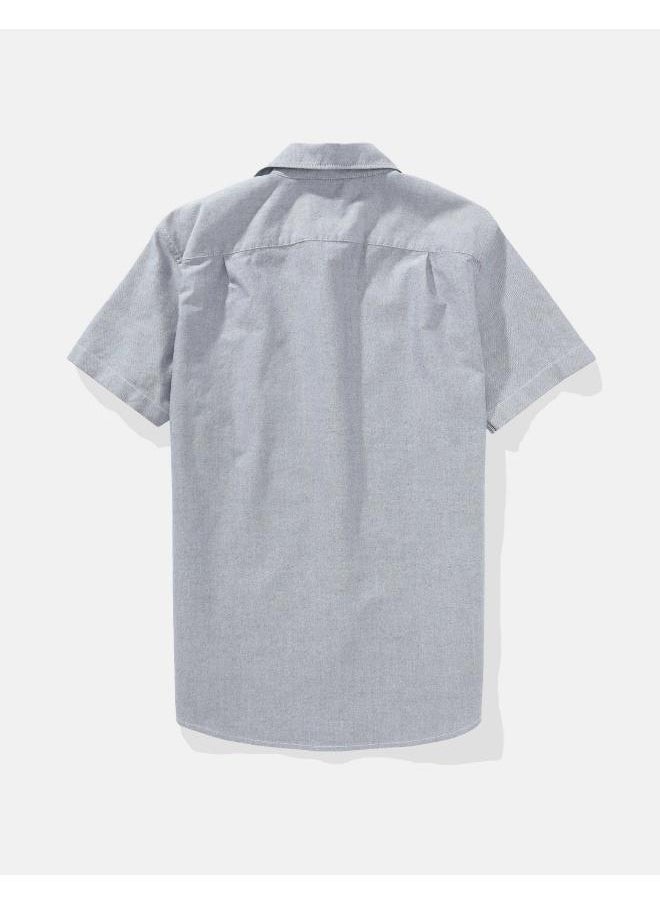 American Eagle - AE Short-Sleeve Slim Fit Button-Up Shirt - Image 1