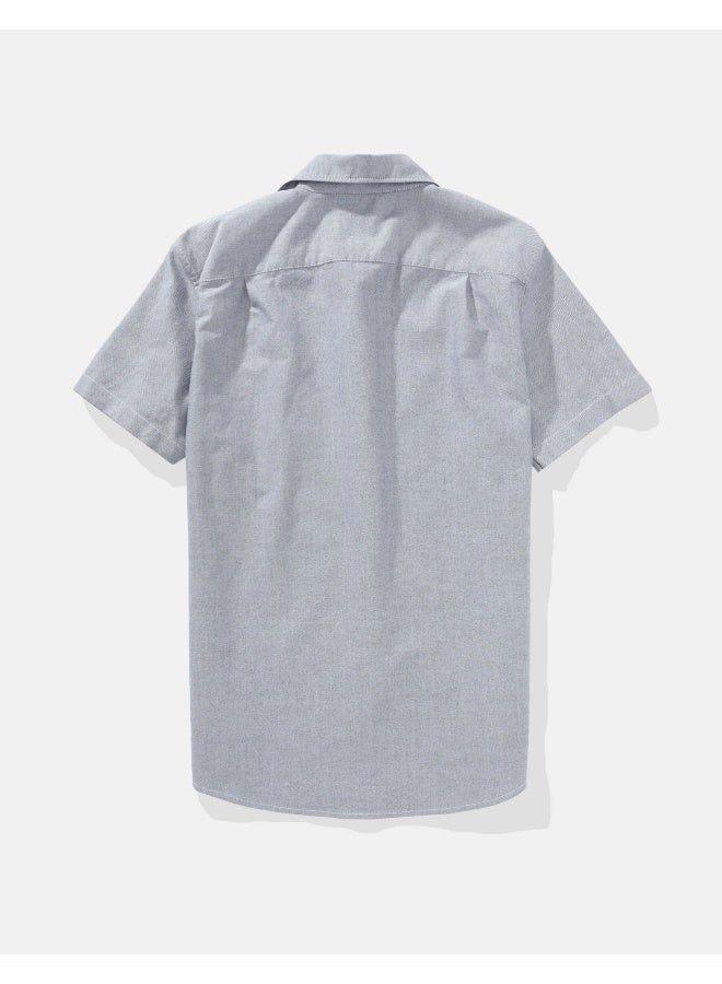 American Eagle AE Short-Sleeve Slim Fit Button-Up Shirt  - Image 3