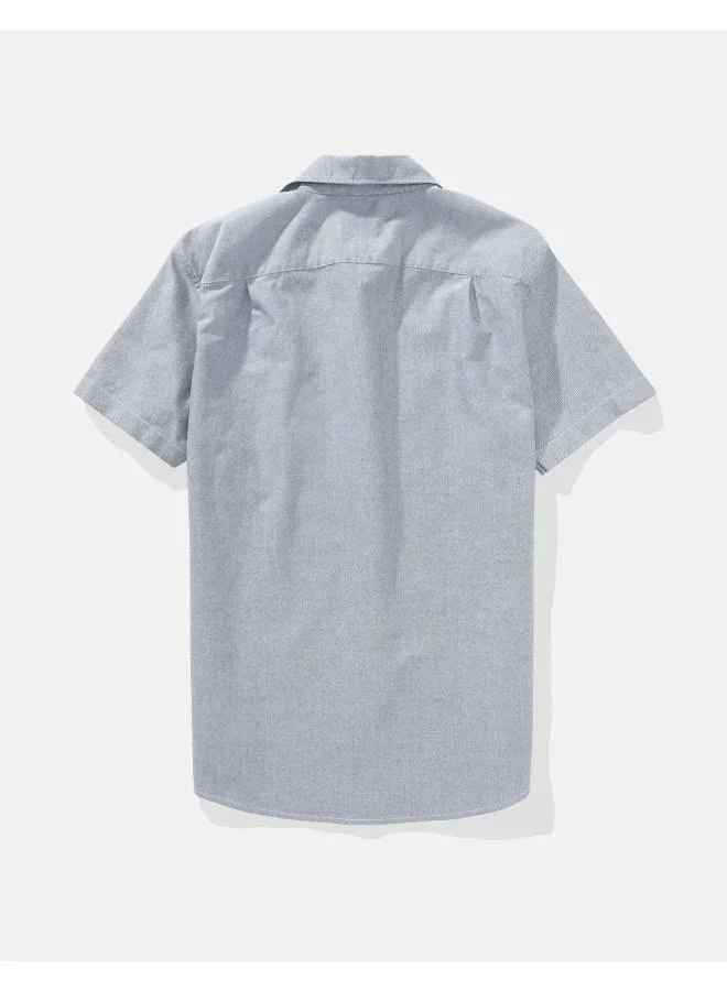 امريكان ايجل AE Short-Sleeve Slim Fit Button-Up Shirt