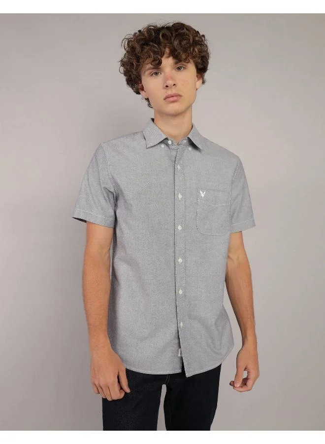 امريكان ايجل AE Short-Sleeve Slim Fit Button-Up Shirt