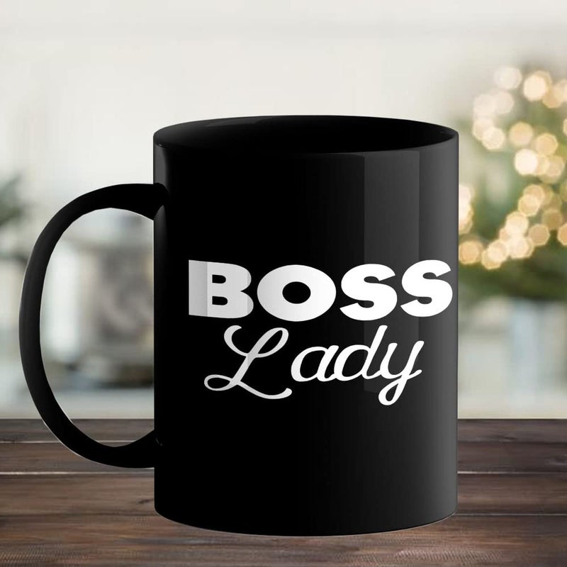 Happu Printed Ceramic Coffee Mug with Quotes Boss Lady Gift for Girlfriend Boys Friends Collegues Relatives Employees Cute Stylish Sister Family Mother Husband 325 ML 768BP - Image 2