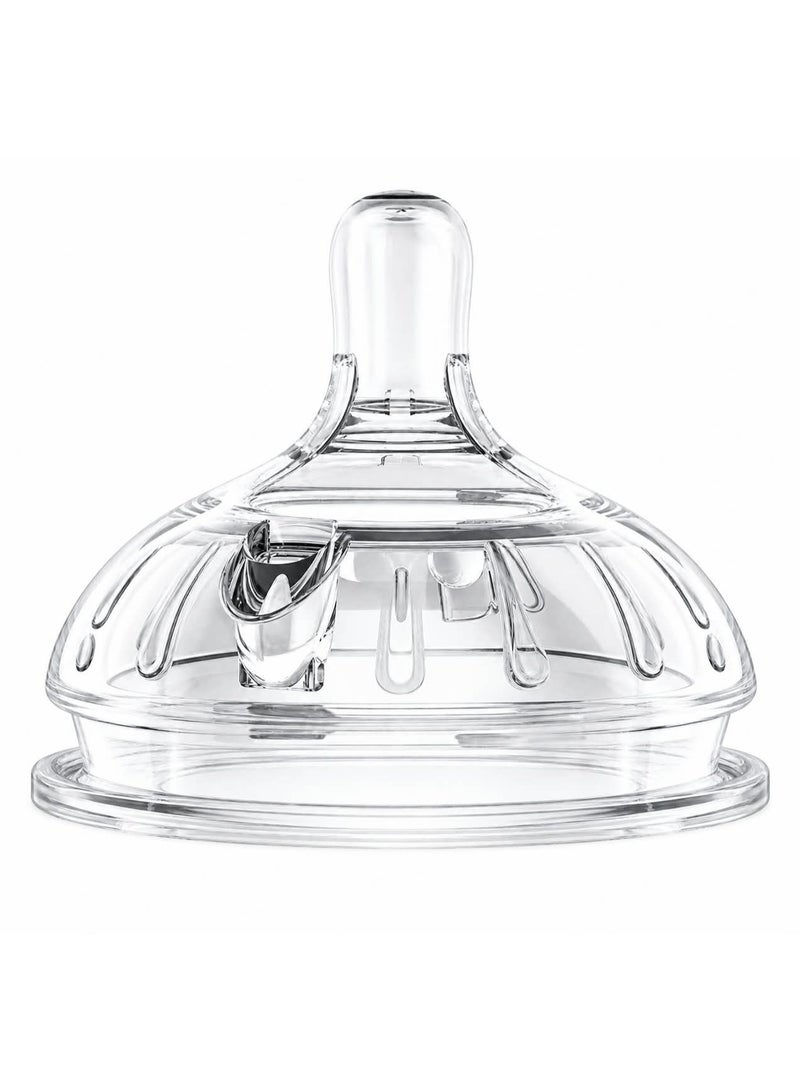 ROVCO Special Wide Baby Bottle Nipple, Food-Grade Silicone, Extra Fast Flow, XL, 1 Piece, Transparent - Image 2