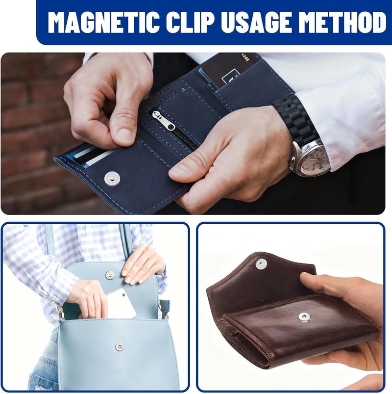 Fireboomoon 50 Sets Magnetic Snaps for Purse Closures, 14mm Magnetic Magnetic Snaps Closure Clasps for Sewing, Supplies, Bags, Clothes, Crafting No Tools Required - Image 3