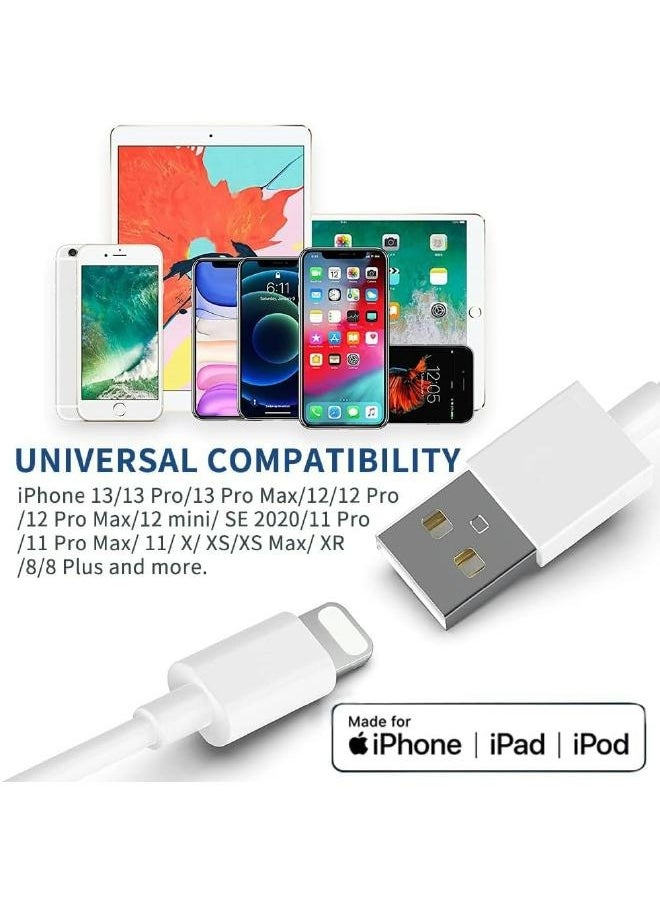 USB to Lightning Charging Cable for iPhone Compatible with iPhone 14/14 Pro/14 Pro Max/13/13 Pro/13 Pro Max/12/12 Pro/SE/11/11 Pro/XS Max/XR/X/8/7 /iPad, (2 pieces)