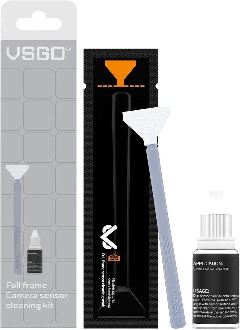 VSGO Full Frame Sensor Cleaning Kit, 6pcs Sensor Swabs & 10ml Sensor Cleaner for Nikon Sony Canon DSLR Camera Clean (VS-S03-6) - Image 1