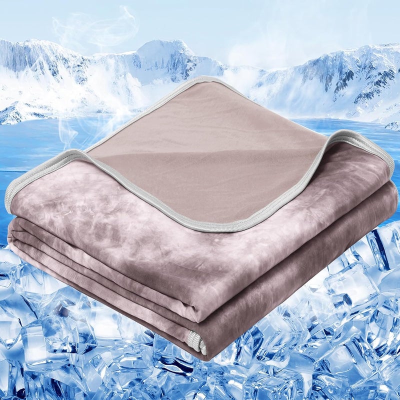 inhand Cooling Blanket King Size (60"x90"), Cooling Blankets for Hot Sleepers, Absorbs Heat to Keep Adults Cool for Summer Nights Sweats, Thin Cold Lightweight Blanket for Couch Bed, All Season Use - Image 1
