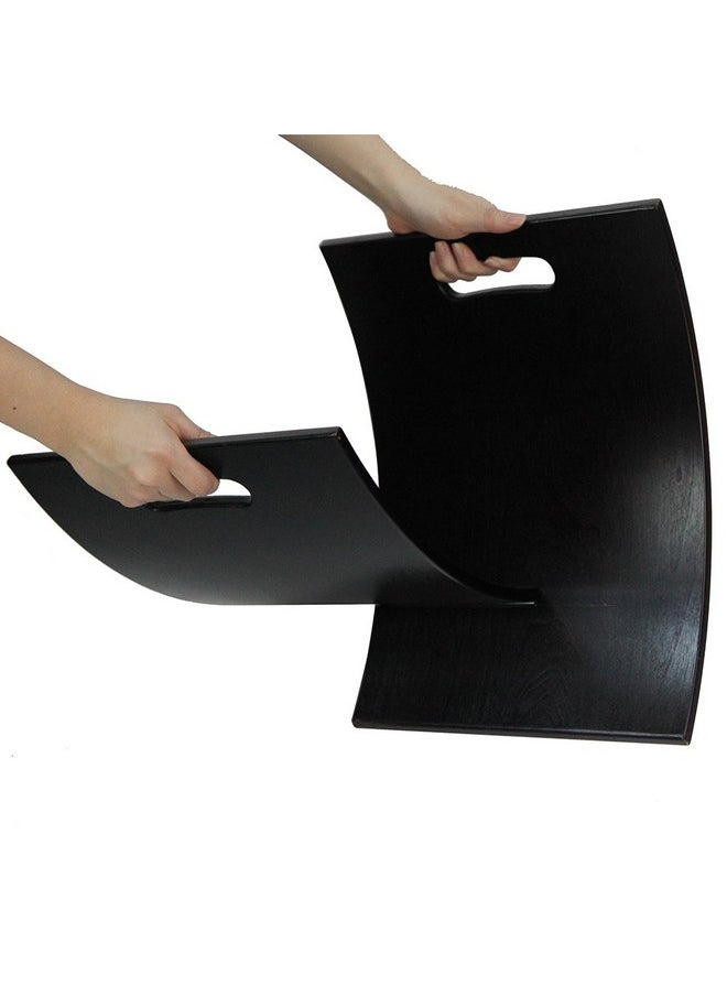 Oceanstar - Contemporary Wooden Magazine Rack Espresso - Image 1
