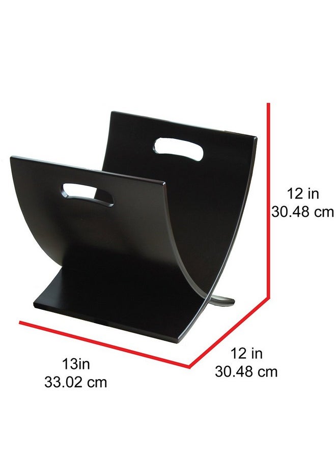 Oceanstar - Contemporary Wooden Magazine Rack Espresso - Image 1
