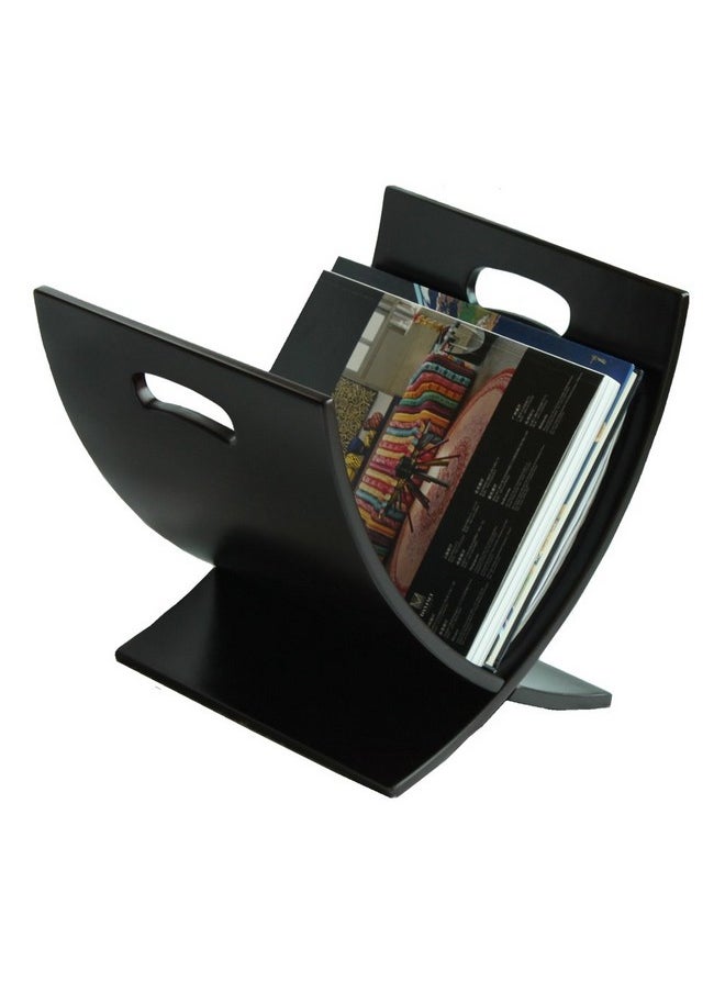 Oceanstar - Contemporary Wooden Magazine Rack Espresso - Image 1