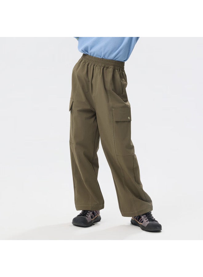 Ebaer Kids Casual Pants Spring Autumn Girls Outdoor Straight Pants Boys Sports Trousers Mountain Green 130 - Image 3