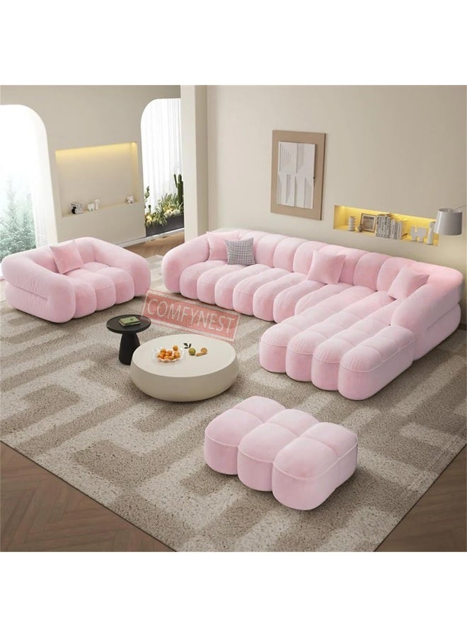 Comfynest Fabric Overstuffed Marshmallows Sofa Set Multifunctional - Image 1