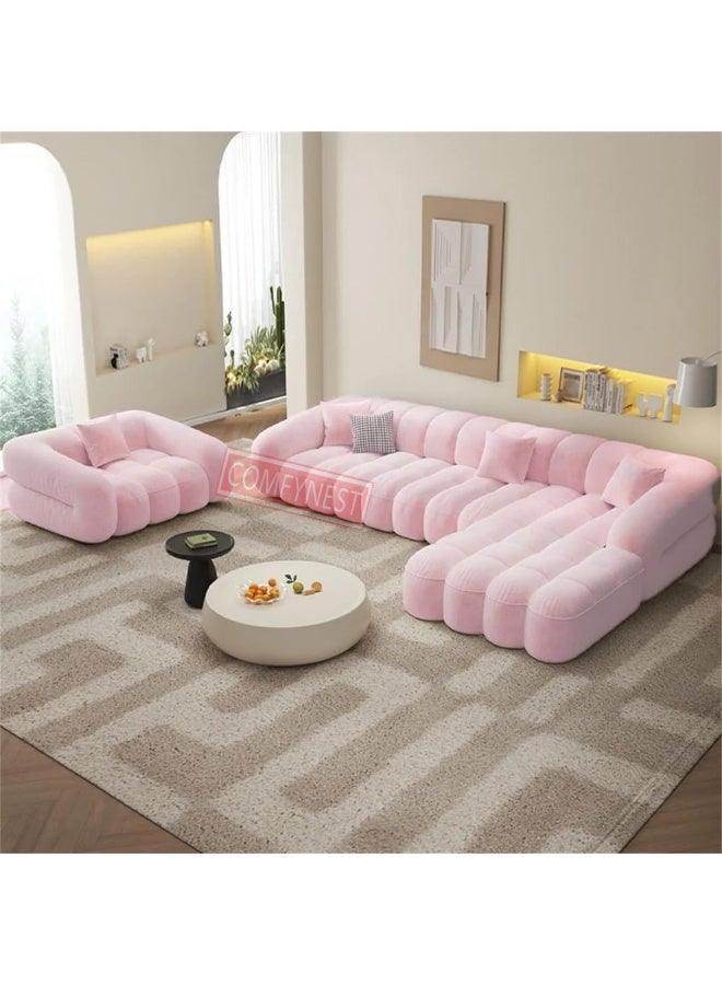 Comfynest Fabric Overstuffed Marshmallows Sofa Set Multifunctional - Image 3