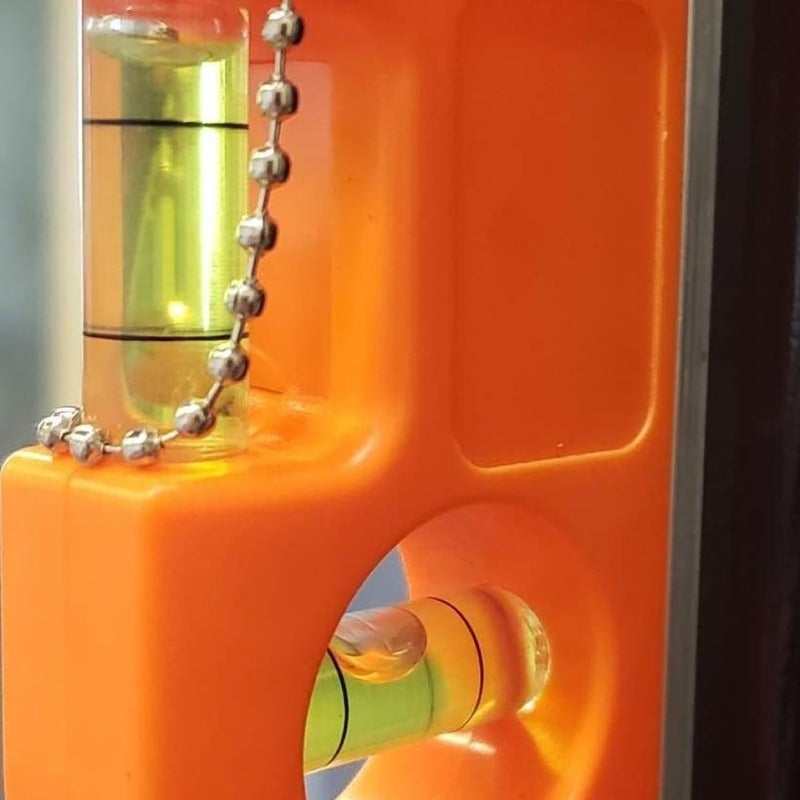 3 قطع مصغرة لمستوى الروح الجيبية أداة معدنية سلسلة مفاتيح فقاعة مستوى الأرض - Image 4