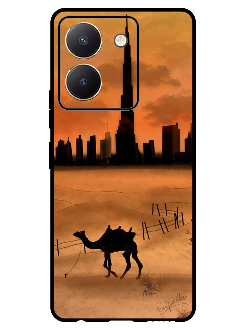 Theodor Protective Case Anti Scratch Shock Proof Bumper Cover For Vivo Y27s Sunset Camel Burj Khalifa - Image 1