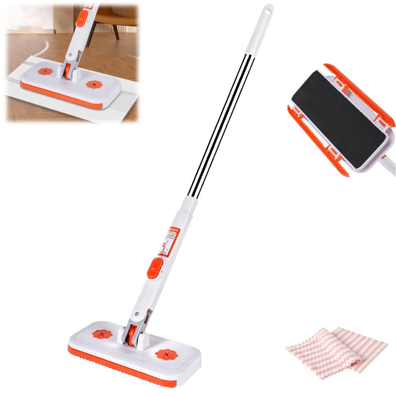 Compensai Snap Grip Mini Mop SetConvenient Cloth Changing Mini MopGap Dust Cleaner Lazy Mops with Locking Head for Multi Surface CleanWet Dry Mopping and Sweeping Cleaning - Image 2
