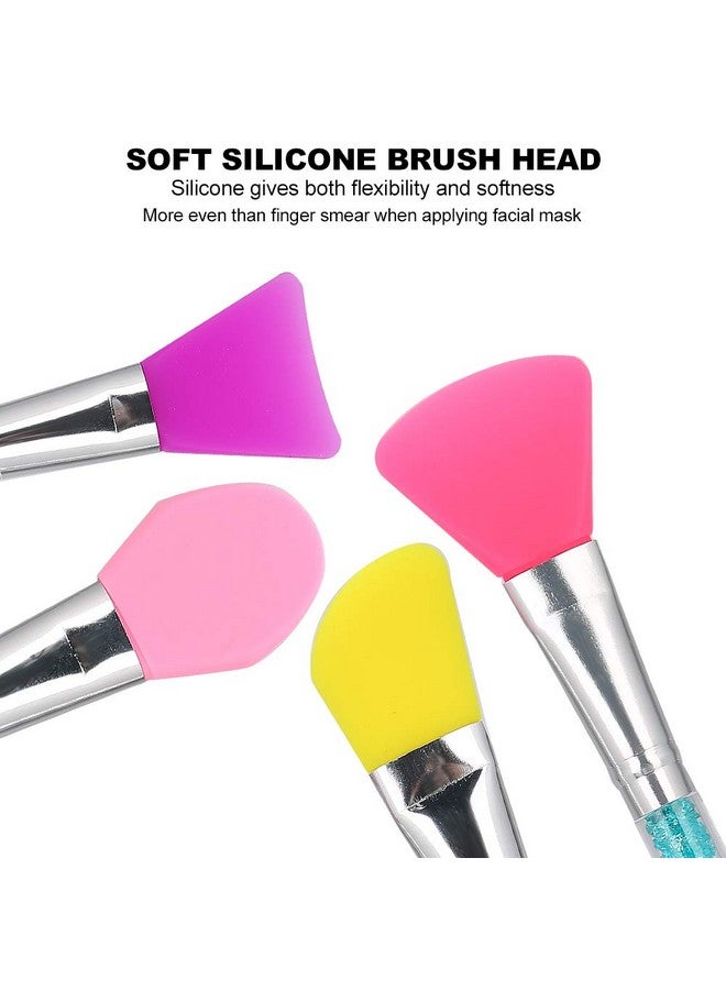 Filfeel 4 Pieces Silicone Facial Mask Brushesface Care Mud Mixing Applicator Makeup Brush - Image 2