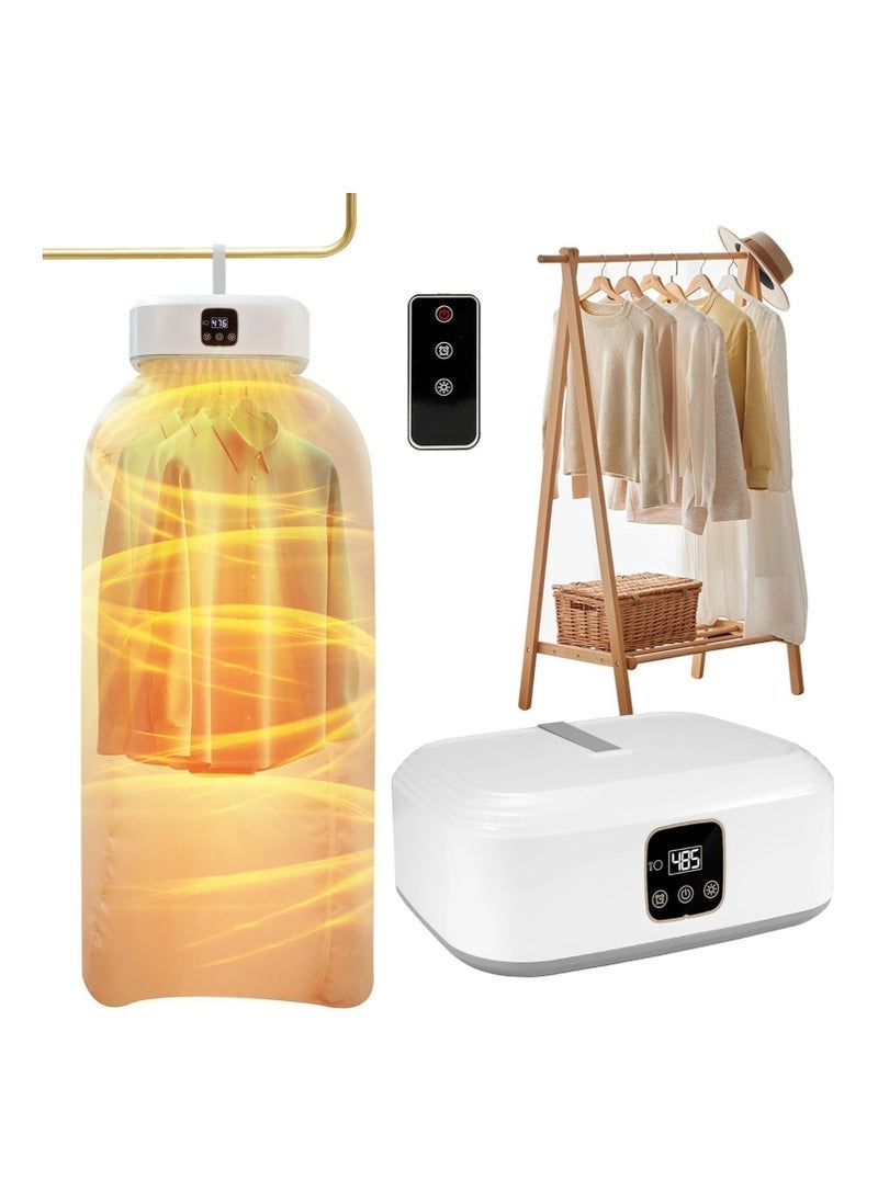 TIGER Portable Clothes Dryer-Upgraded 3D Cycle Drying-Portable Dryers For Flats, Caravans, Travelling, Homes-Small, UV Portable Clothes Dryer Compact Electric Dryer For Light Clothing, Underwear, Baby Cloth  - Image 1