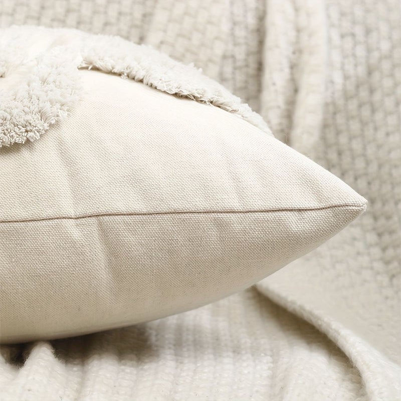 Beige Ocean Decor Throw Pillow Cover 18x18 Inch Starfish Tufted Canvas - Image 5