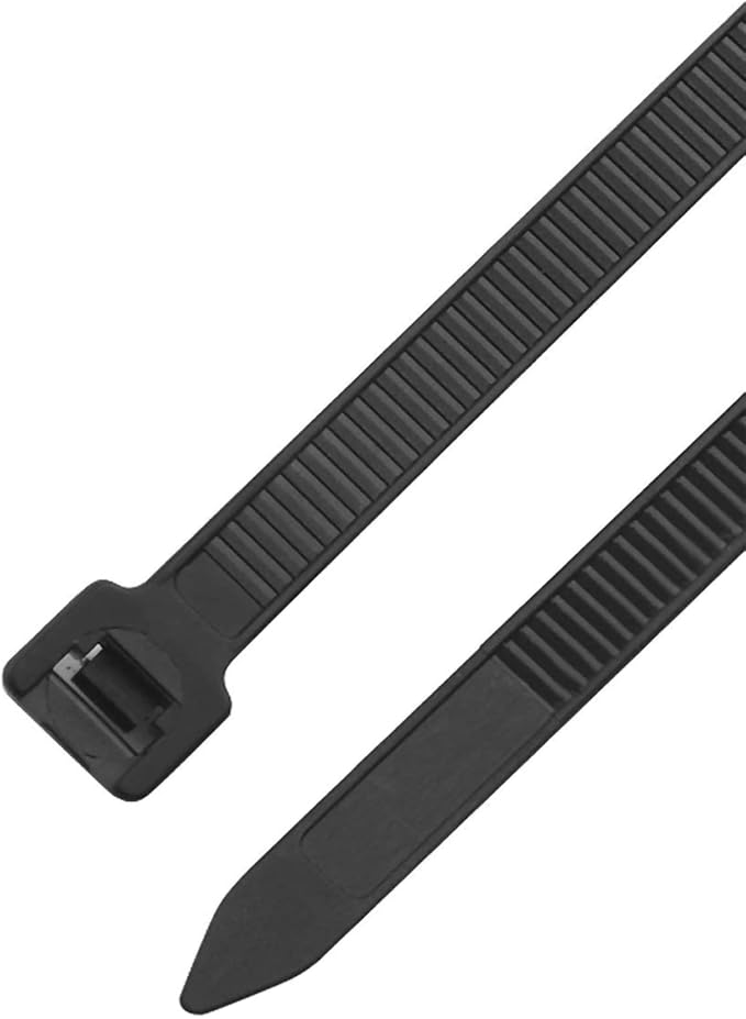 Heavy Duty Nylon Cable Zip Ties 100PCS Black 3X100MM 120lbs Tensile Strength For Outdoor Use