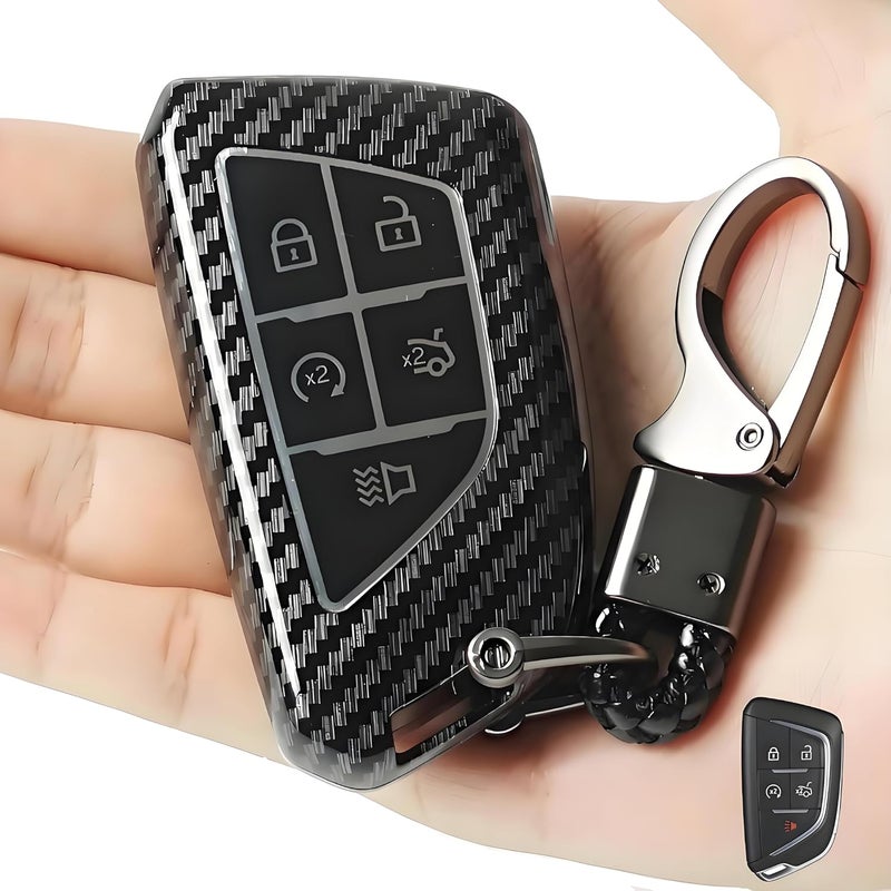 Cadillac Key Fob Cover - Carbon Fiber Protector - Image 1
