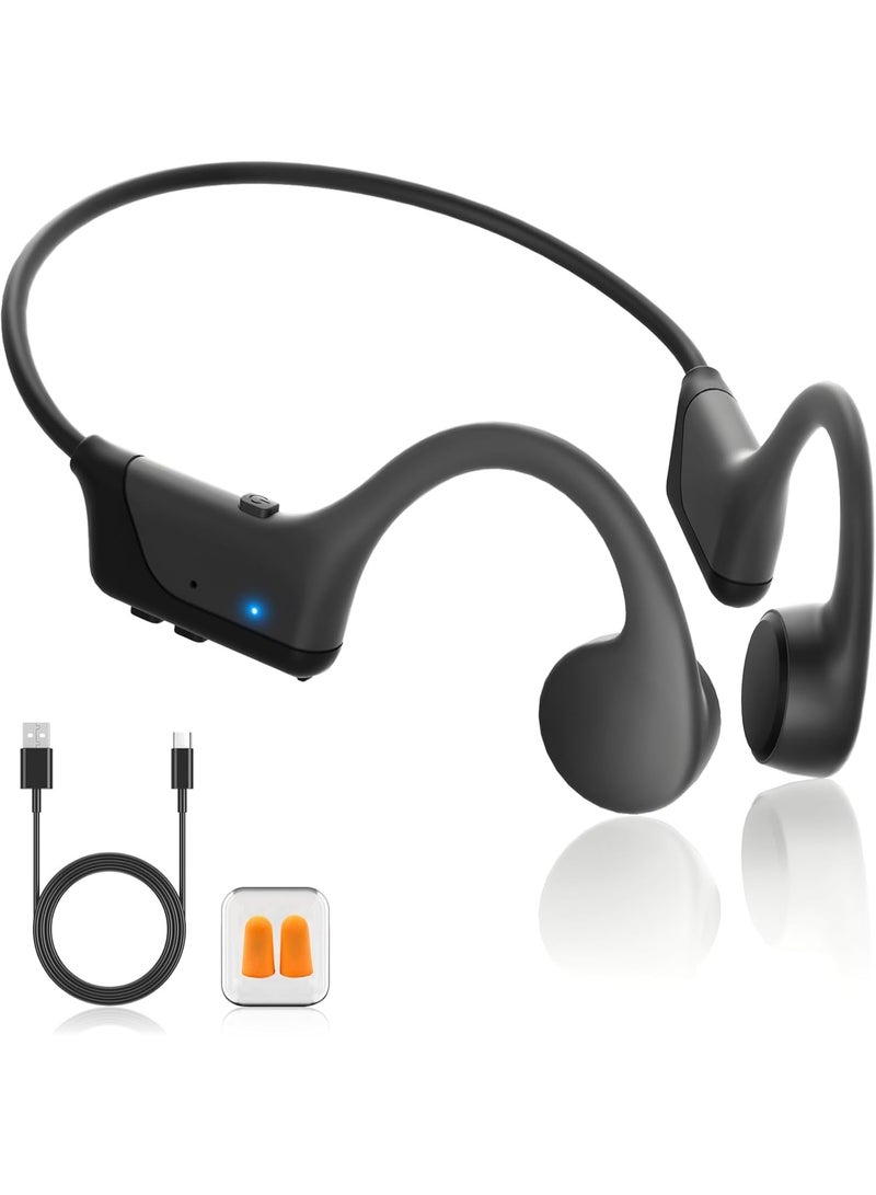 2026 New Bluetooth Bone Conduction Headphones, Open-Ear Design, Sweatproof u0026 Waterproof, HD Stereo Sound, 10Hrs Playtime, Lightweight for Running，Office，Daily Life (Gray-Black) - Image 1