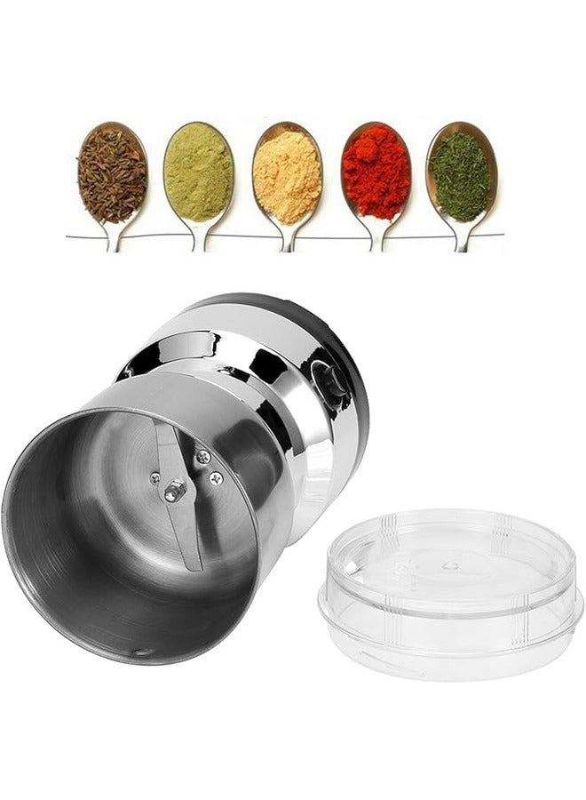 مطحنة كهربائية صغيرة متعددة الوظائف من الفولاذ المقاوم للصدأ فضي/أسود - Image 5