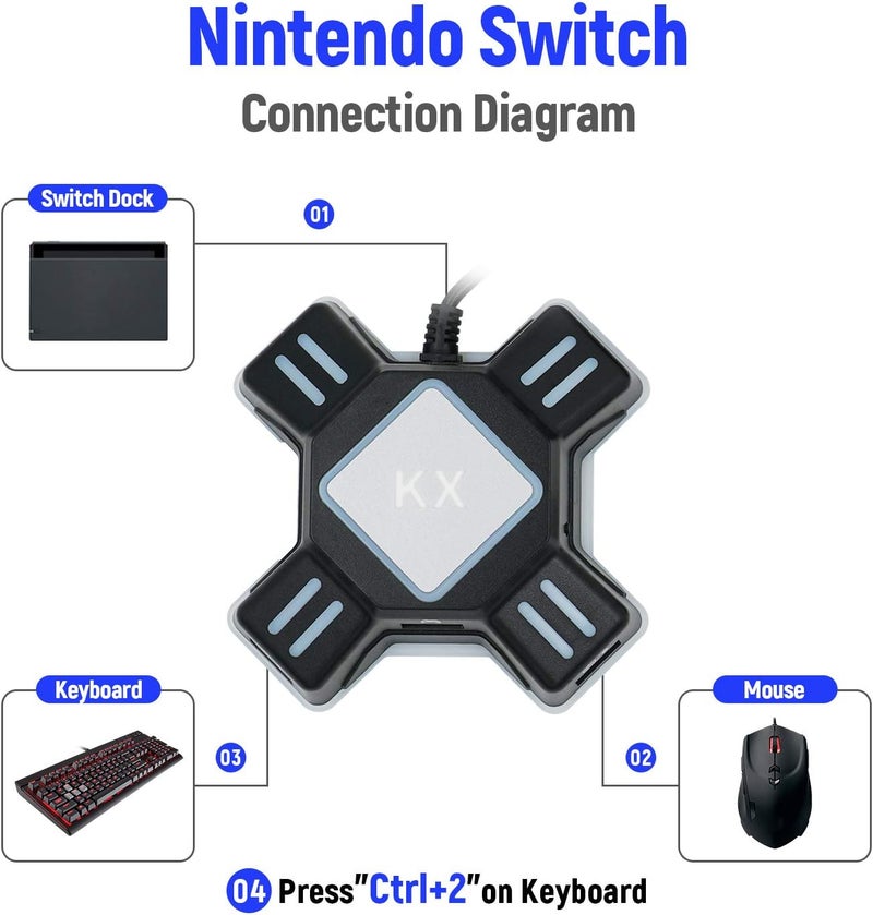 مكبازل محول لوحة المفاتيح والفأرة KX لـ N-Switch/PS4/PS3 - Image 4