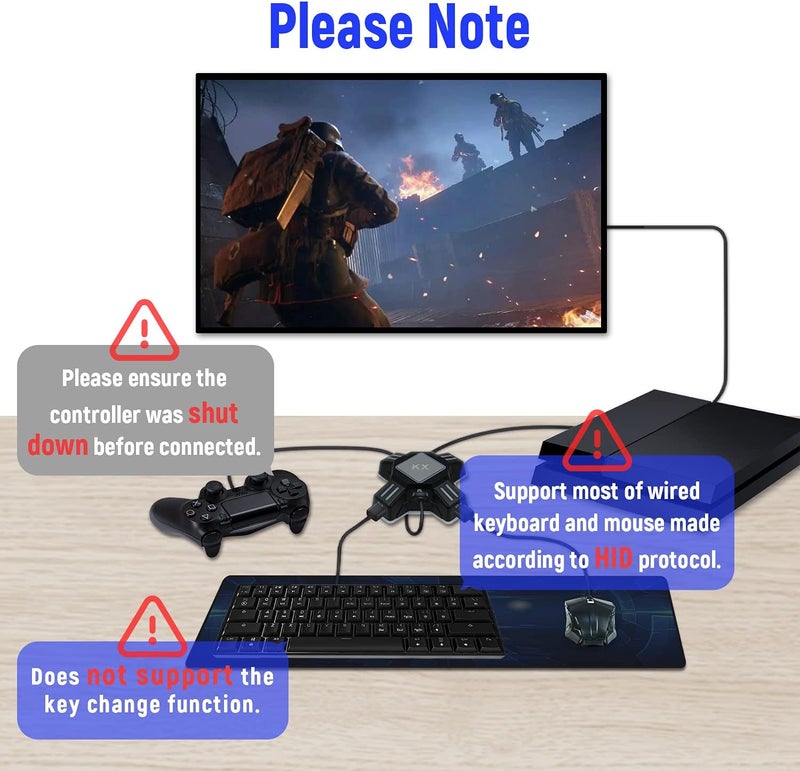 مكبازل محول لوحة المفاتيح والفأرة KX لـ N-Switch/PS4/PS3 - Image 2