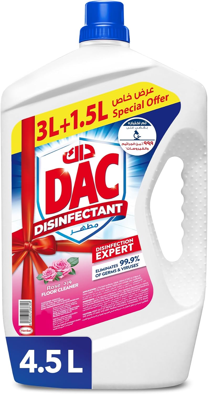 DAC Disinfectant - Rose, 4.5 Liters - Image 1