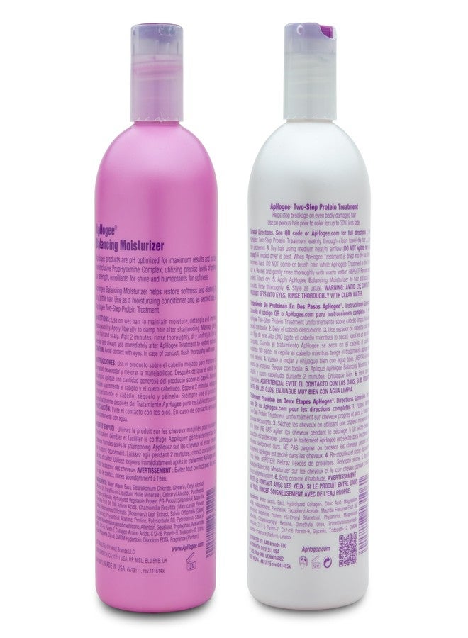 Aphogee Hair Care Double Bundle – Two-Step Protein Treatment (16 fl oz) & Balancing Moisturizer (16 fl oz) - Image 2