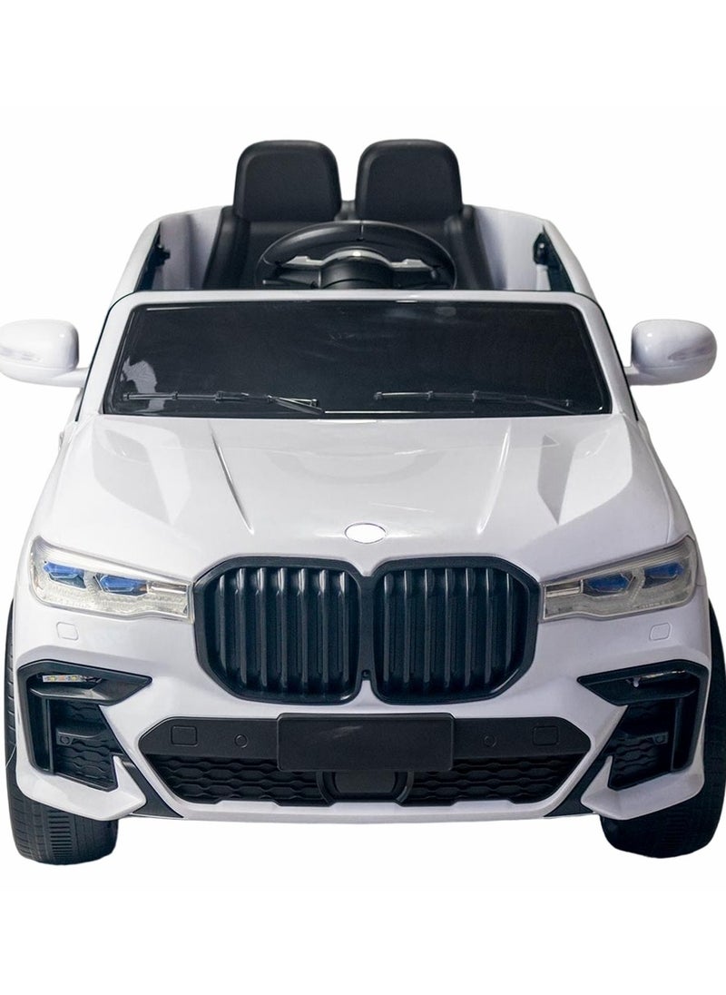 null - سيارة ركوب كهربائية للاطفال مع جهاز تحكم عن بعد - X8، متعددة الالوان (ابيض) - Image 1
