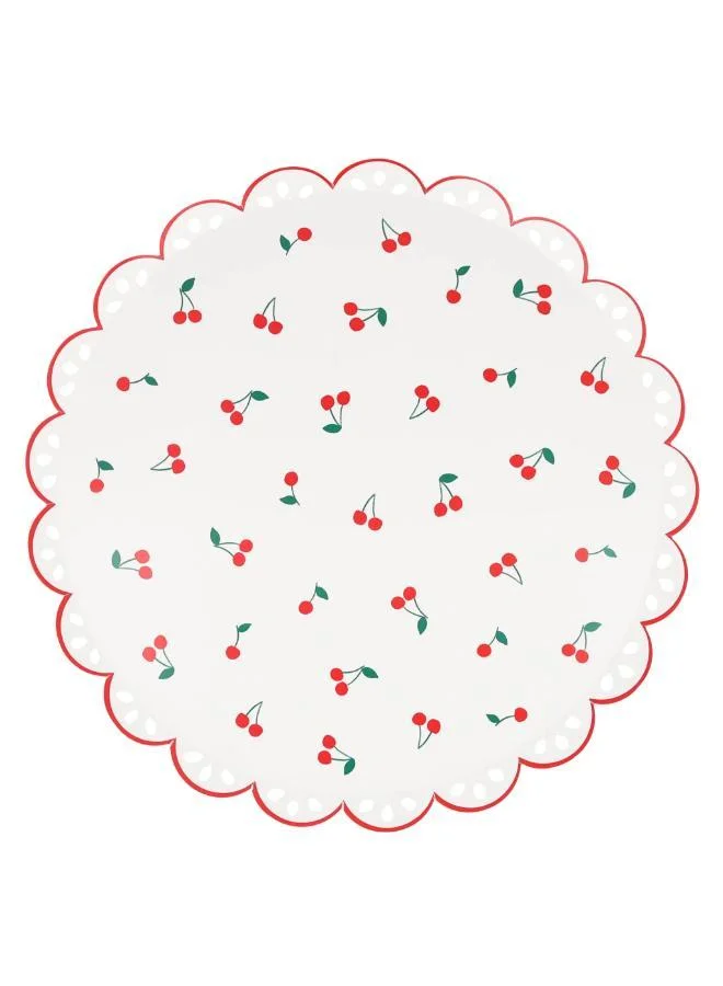 Meri Meri Cherry Pattern Dinner Plates