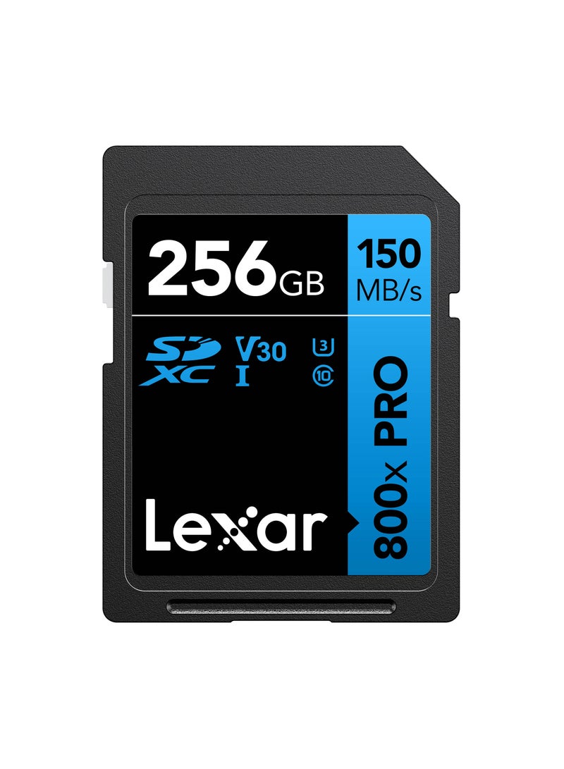 ليكسار بطاقة SDXC من ليكسار بسعة 256 جيجابايت عالية الأداء 800x PRO UHS-I (سلسلة زرقاء) - Image 1
