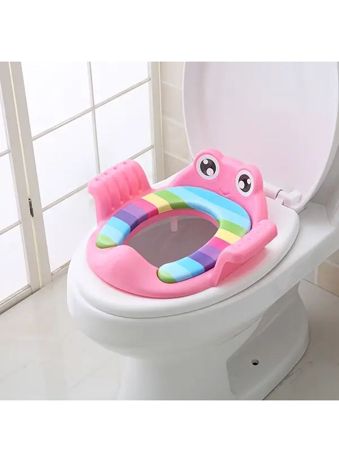 Blue Childrens Potty Training Toilet With Non Slip Base And Soft Padding - Image 1