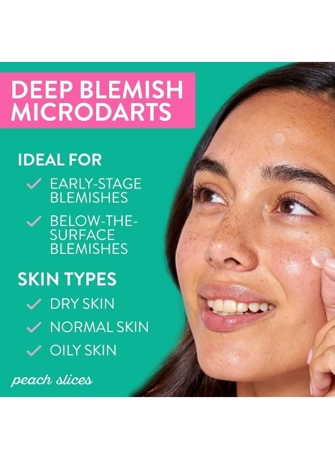 Peach Slices Microdart-Hydrocolloid Fast Acting Deep Blemish Acne Patches - Set Of 9  - Image 2