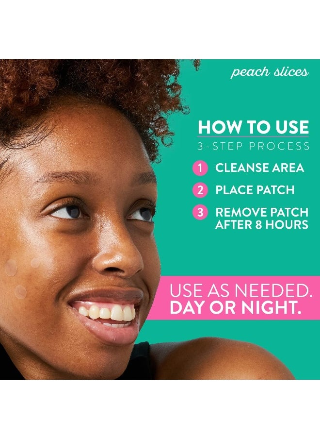 Peach Slices Microdart-Hydrocolloid Fast Acting Deep Blemish Acne Patches - Set Of 9  - Image 5