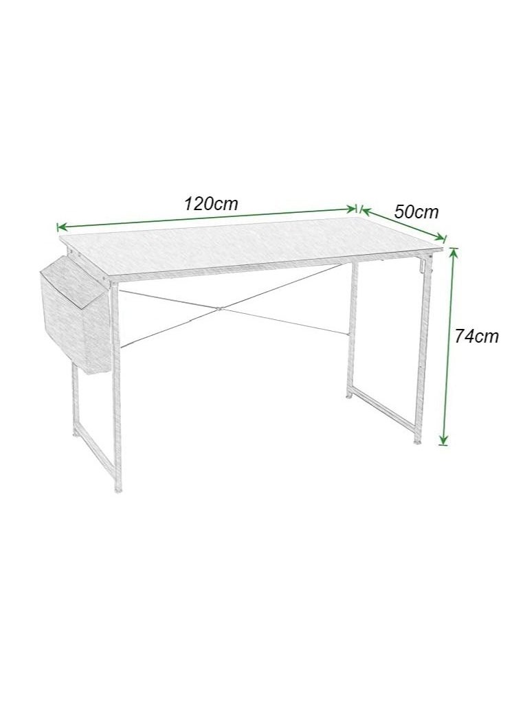 EqiEch - Modern And Simple Computer Desk Labtop Table 120cm Home Office Workstation Writing Study Desk With Storage Bag - Image 1