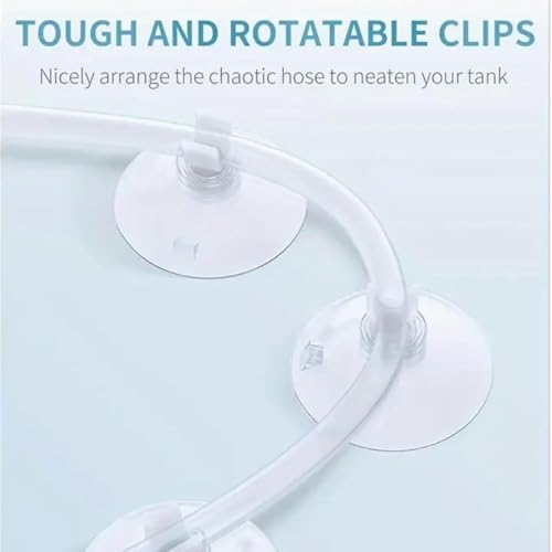 VAYINATO® Aquarium Airline Tubing Suction Cup Transparent, 20 Pcs - Fish Tank Air Hose Suction Cup Holder Connector - Aquaculture Aeration Setup Accessories by Petzlifeworld - Image 2