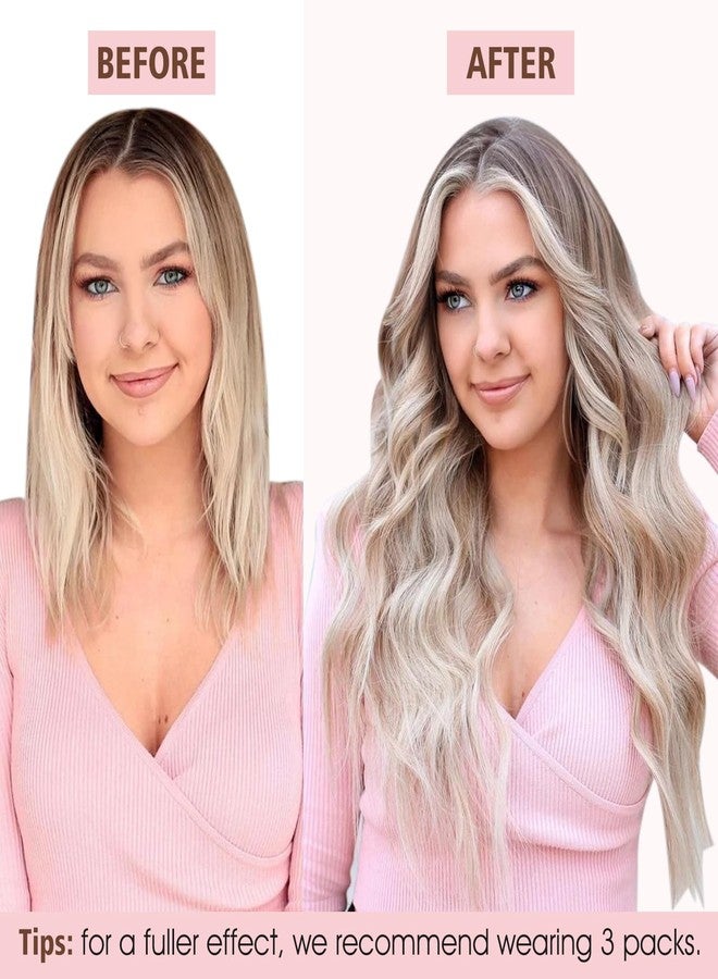 هيرو وصلات شعر هيرو اللاصقة، شعر طبيعي 100%، مموج، 20 بوصة، 50 غرام، 20 قطعة/عبوة، شعر أشقر فاتح، شعر خفيف، نسيج مموج طبيعي، لاصق، وصلات شعر بشري - Image 2