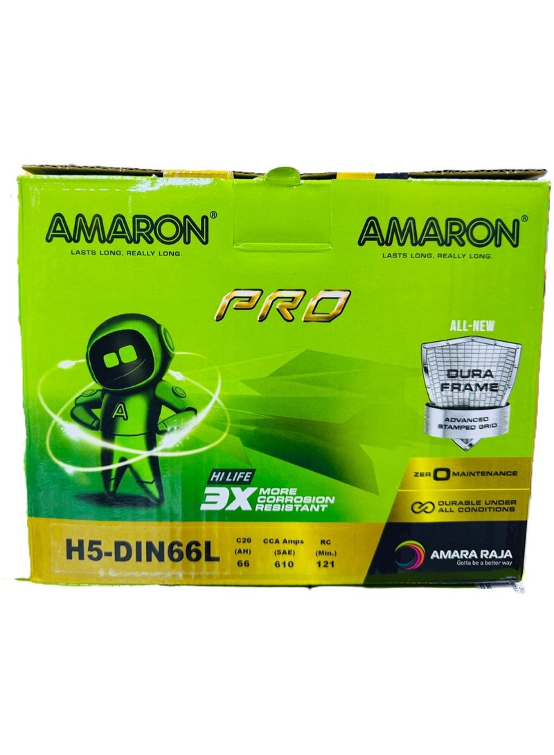 Amaron Car Battery 12V 66AH H5/BCI47/L2 ( MUSTANG / CAMRY ) - Image 1