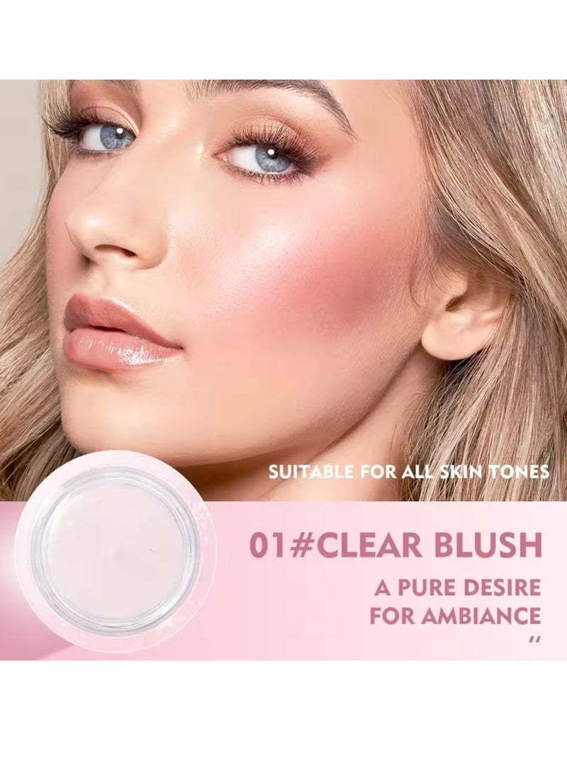 pudaier Clear Highlighting Blush for Cheek Moisturizing Blush and Lips Balm Color Changing Blush Multi use Cream Liquid Waterproof Gel for Cheeks and Lips Glossy Shiny Finish Makeup Blush 01 - Image 2