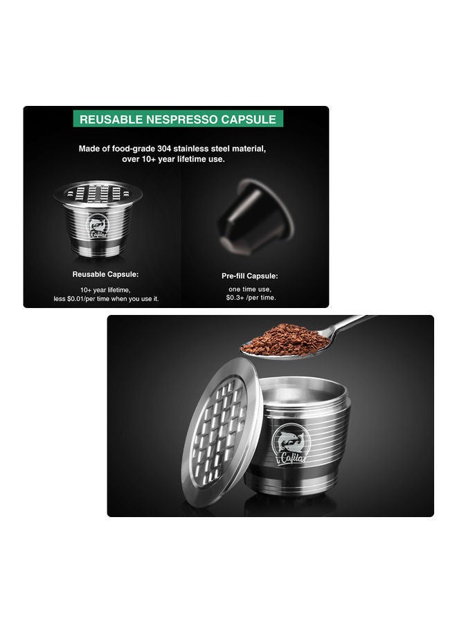 NIBEMINENT Coffee Capsule Cup Filter Silver - Image 2