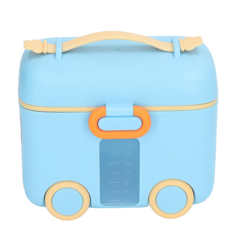 Baby Travel Milk Powder Box Blue Premium PP Material Strengthen Sealing - Large Capacity Multifunction Milk Powder Dispenser for Outdoor Travel Baby Feeding - Image 4