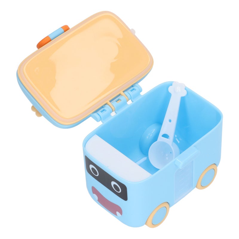 Baby Travel Milk Powder Box Blue Premium PP Material Strengthen Sealing - Large Capacity Multifunction Milk Powder Dispenser for Outdoor Travel Baby Feeding - Image 2