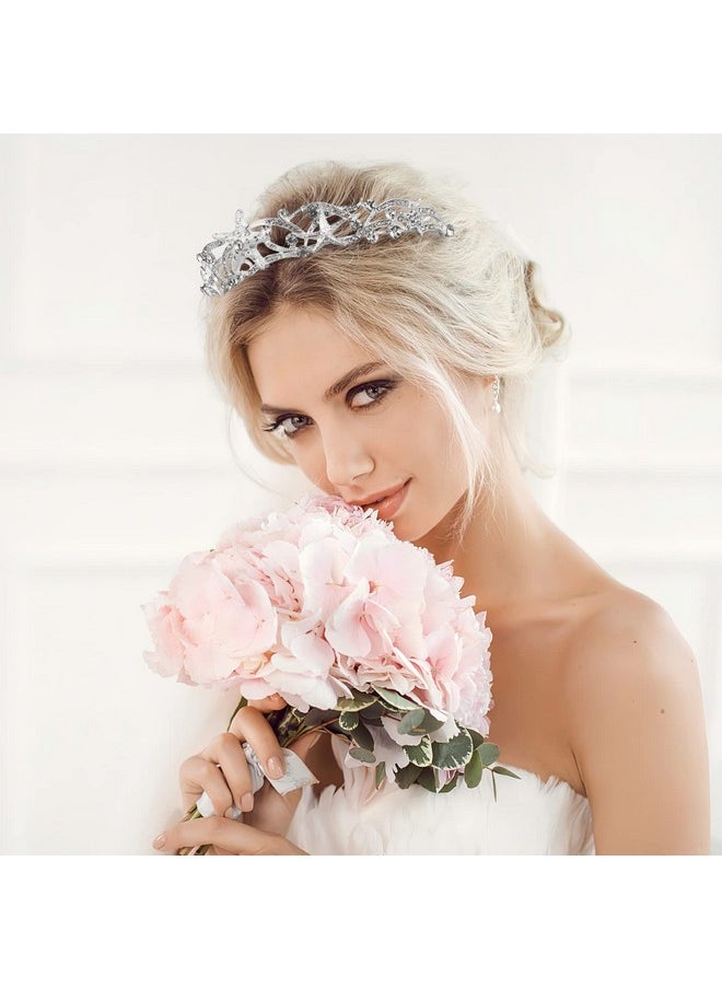 Beaupretty - Mermaid Crown Wedding Starfish Headpiece Seashell Headband Rhinestone Tiara Costume Hair Accessories For Women - Image 1
