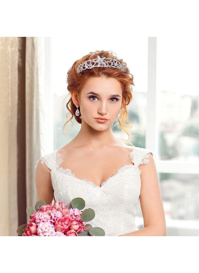 Beaupretty - Mermaid Crown Wedding Starfish Headpiece Seashell Headband Rhinestone Tiara Costume Hair Accessories For Women - Image 1