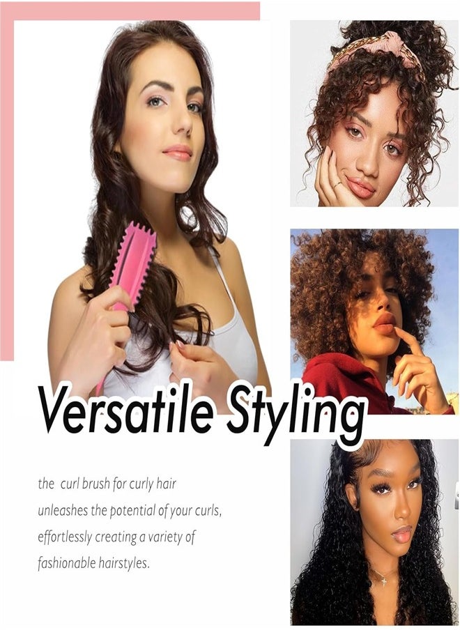 ZUKIMM - 2024 New Curly Hair Brush, Bounce Curl Define Styling Brush, Wet Dry Detangler Hair Brush,The Essential Tool For Shaping And Styling Your Curls, Achieve Perfectly Defined Curls (Pink) - Image 1
