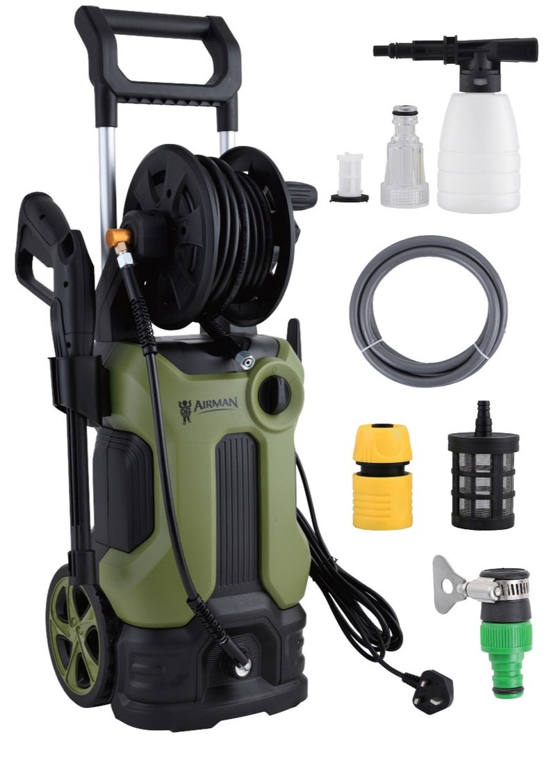 AIRMAN Pressure Washer, 2000W, 160 Bar Max Pressure, Self-Priming, Total Stop System, Lightweight, Includes Foam Gun & Accessories, Compact Eco-Friendly Design SK203-20R  - Image 1